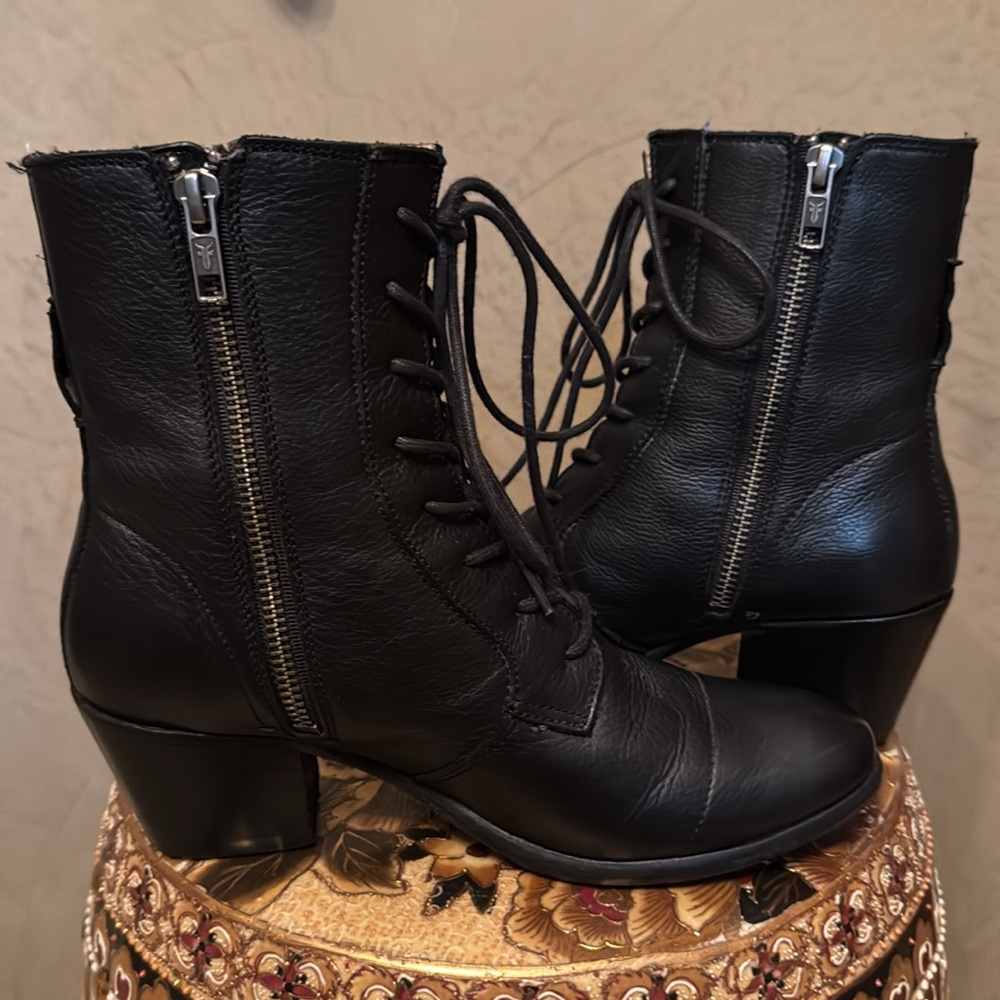 All leather combat boots by Fraye - Picture 6 of 12